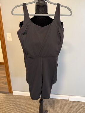 CALIA Black Athletic Romper | Size Medium | Built-In Shorts Pockets 1 Piece NWOT